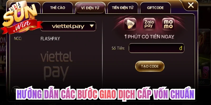 Hướng dẫn các bước giao dịch cấp vốn chuẩn