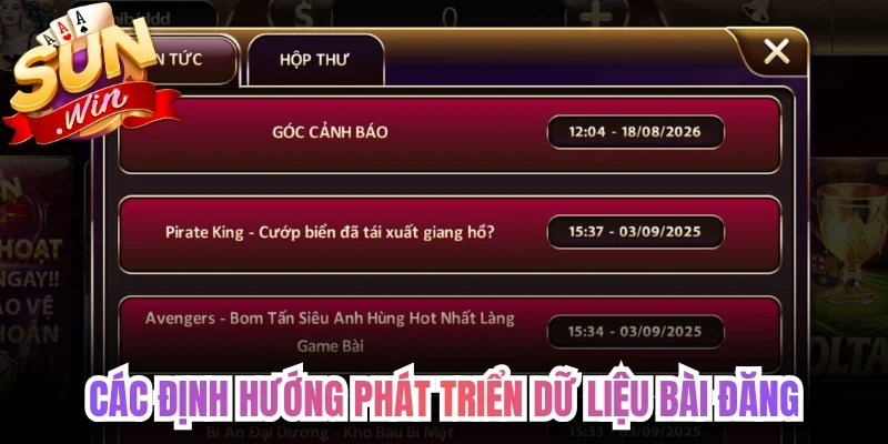 Các định hướng phát triển dữ liệu bài đăng