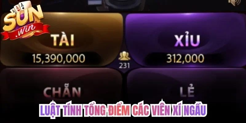 Luật tính tổng điểm các viên xí ngầu